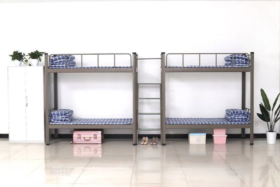 학교 가구 하얀 못이 필요없는 학생들 금속 이중 배선 2층 침대