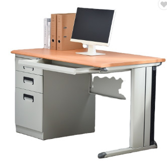 학교 사무용 가구 강철 금속 나무로 되는 MDF 25mm 탁상 컴퓨터 서랍 장을 가진 튼튼한 책상